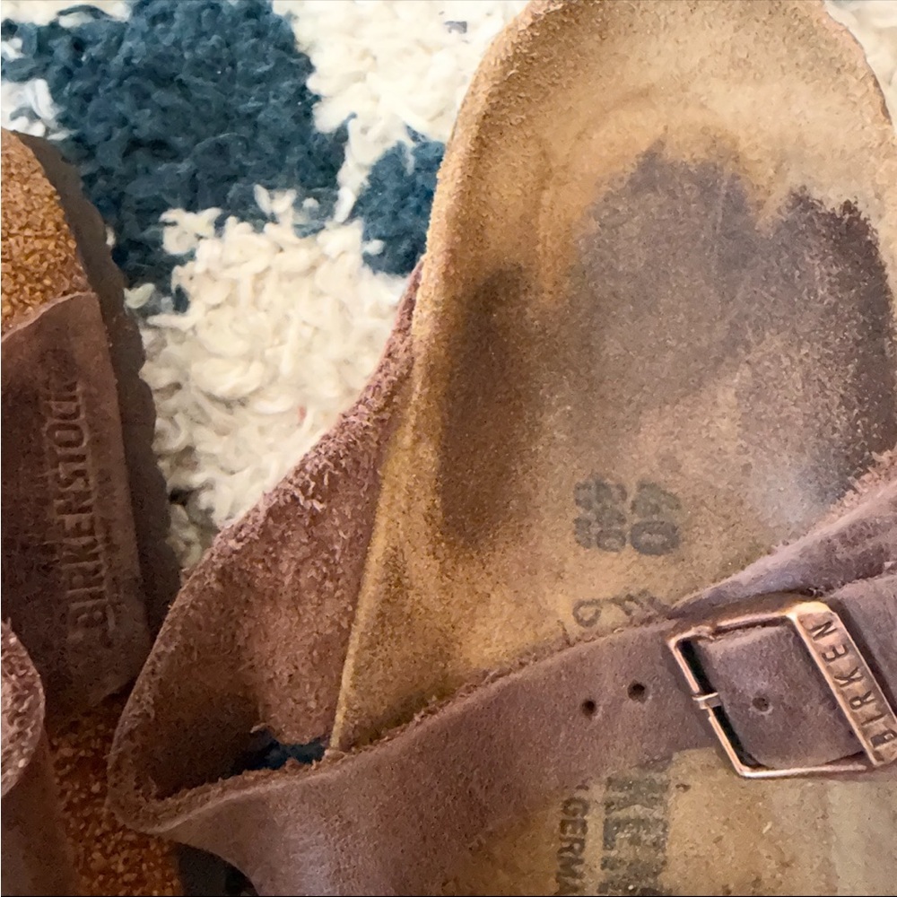 Birkenstock Brown Leather Thong Sandals - Picture 4 of 5